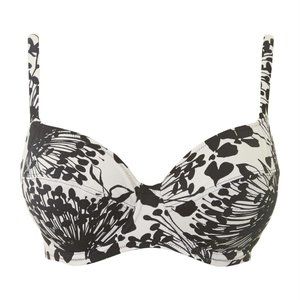 Fantasie Koh Samui Bikini Top Black/Cream UK 32H